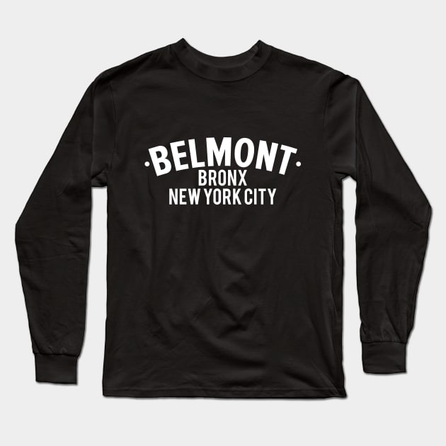 New York Bronx - New York Bronx Schriftzug - Bronx Logo - Bronx Belmont Long Sleeve T-Shirt by Boogosh